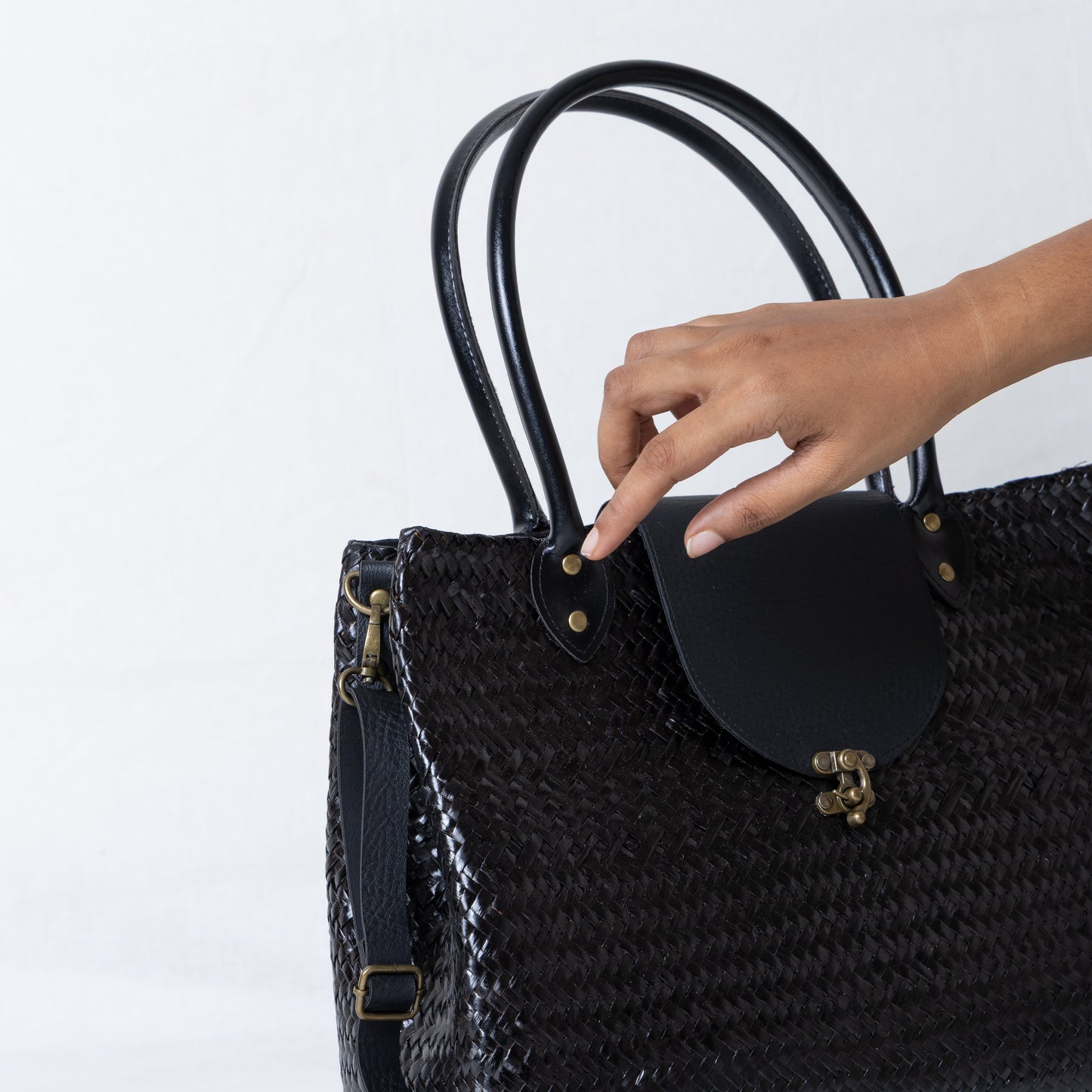Holdall Woven Bag Black