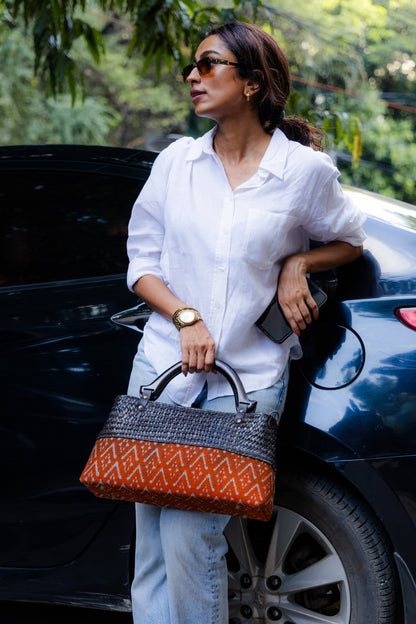 Classic Ikkat Bag (Earthy Tan)