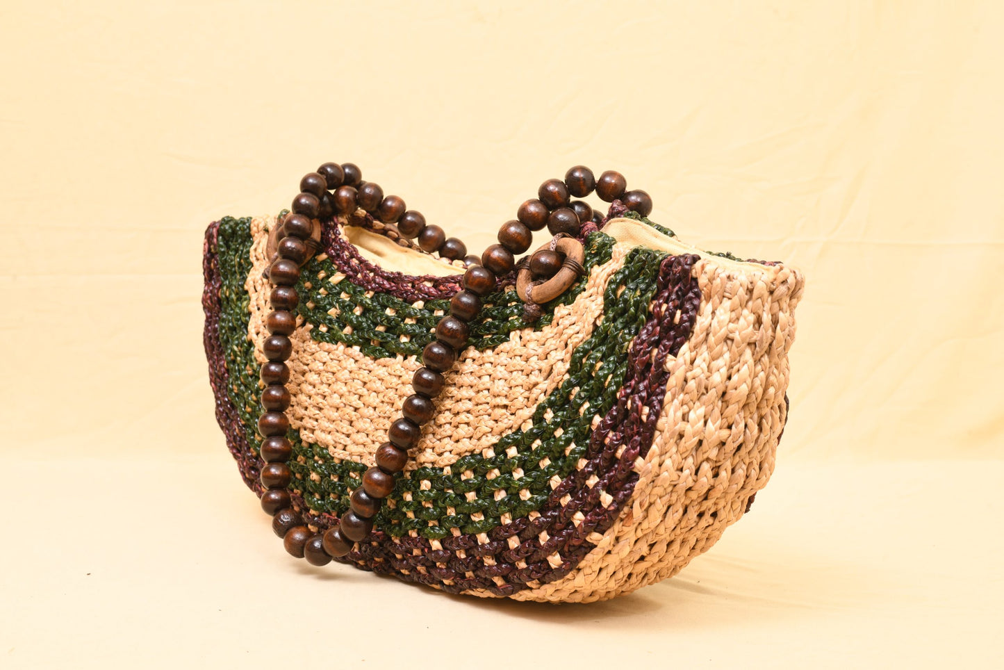 Beaded Crescent Tote