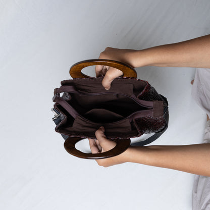 Aura Weave Bag - Mahogany