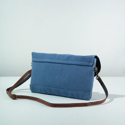 Denim Blue canvas fabric Sling bag