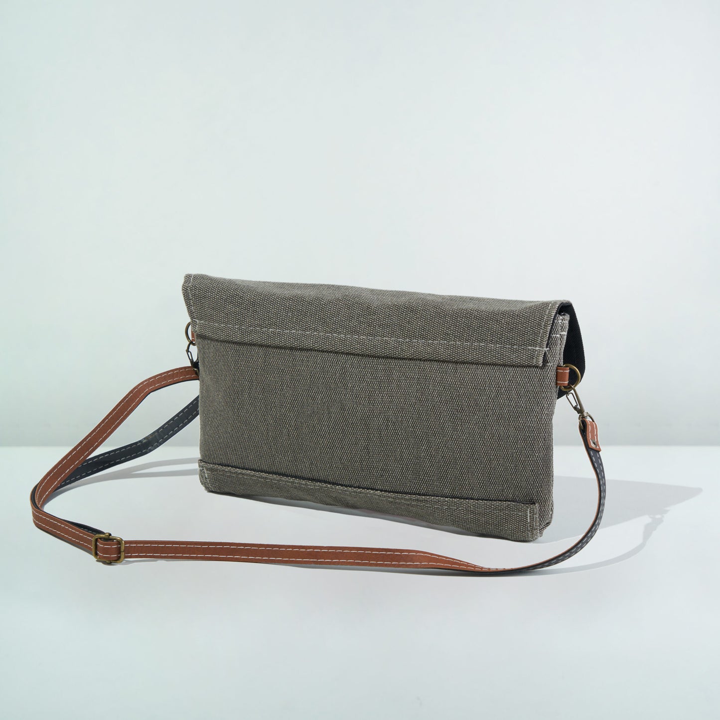 Simply Taupe canvas fabric Sling bag